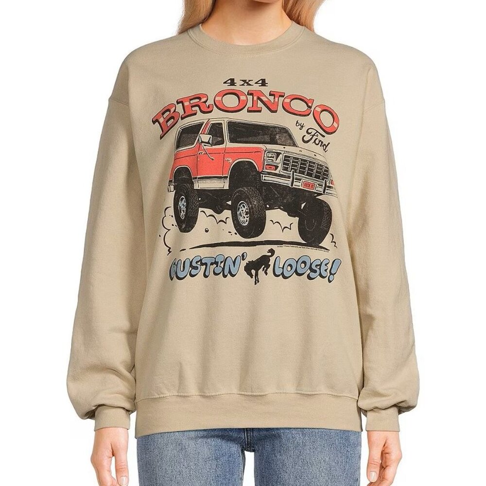 Junk Food 4X4 Bronco Bustin Loose Graphic Sweatshirt ‎ SZ S NWT